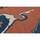 1970s Vintage Turkish Handmade Wool & Cotton Orange Area Rug 178x236