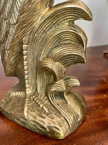 Bookend herons in brass style Art Deco 26cm