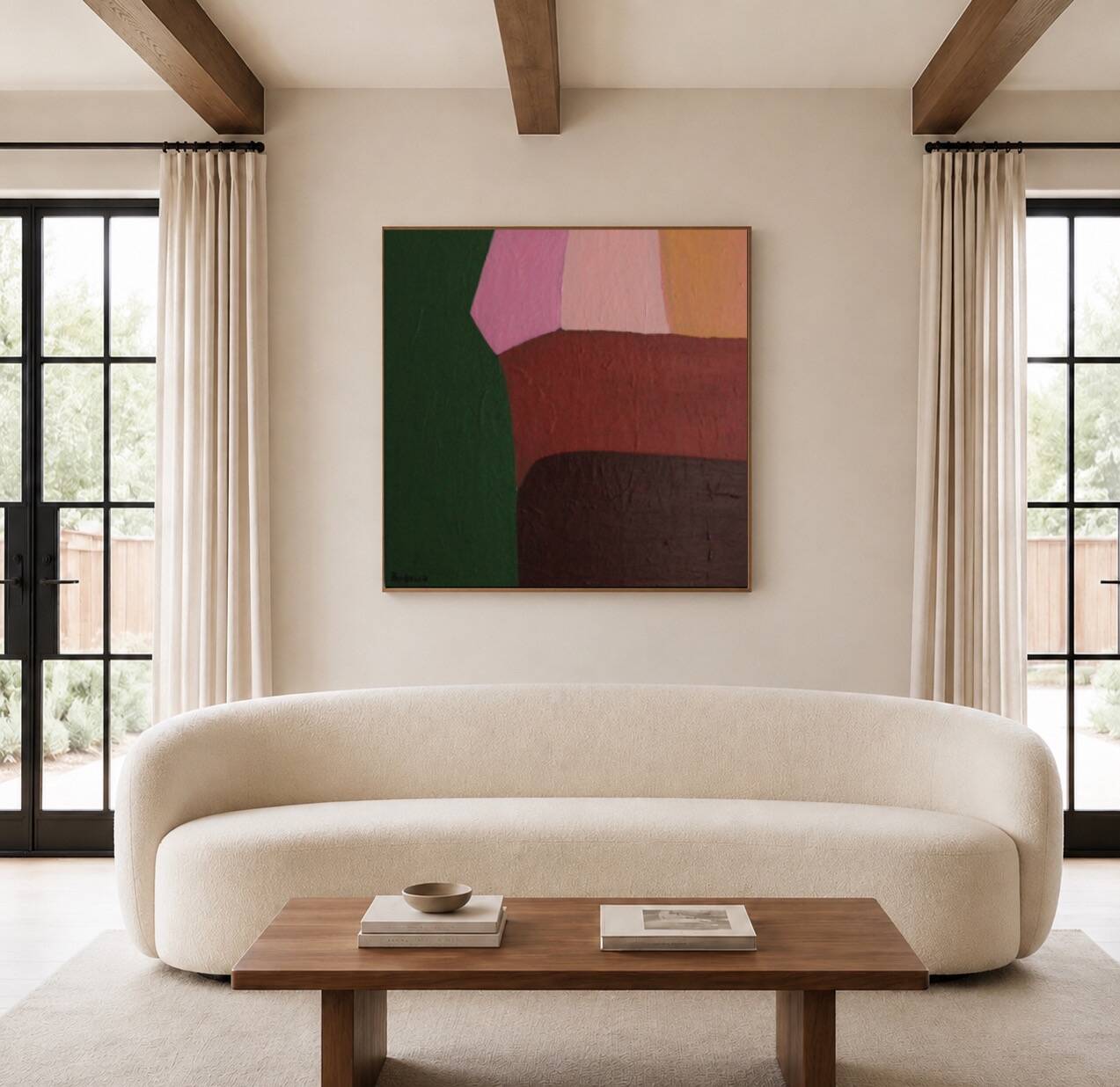 Abstract painting "late in the afternoon"