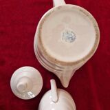 Pink ceramic coffee service by St Amand Ceranord