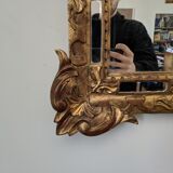 Gilded wooden mirror 69x38cm
