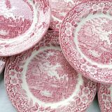 12 English dessert plates