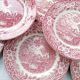 12 assiettes à dessert anglaises