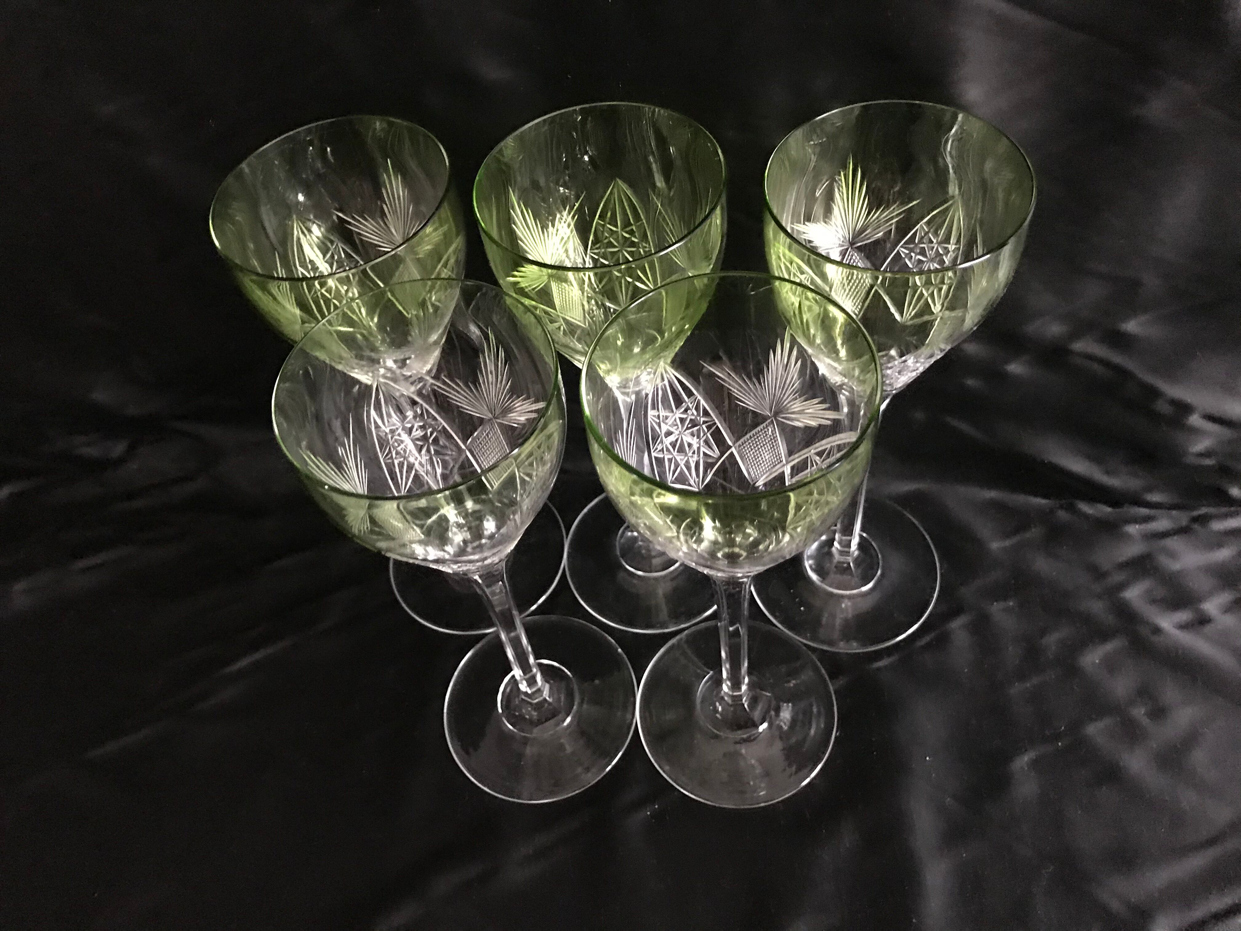 Roemer wine glasses in crystal