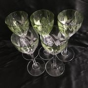 Lot de 5 verres à vin Roemer en cristal