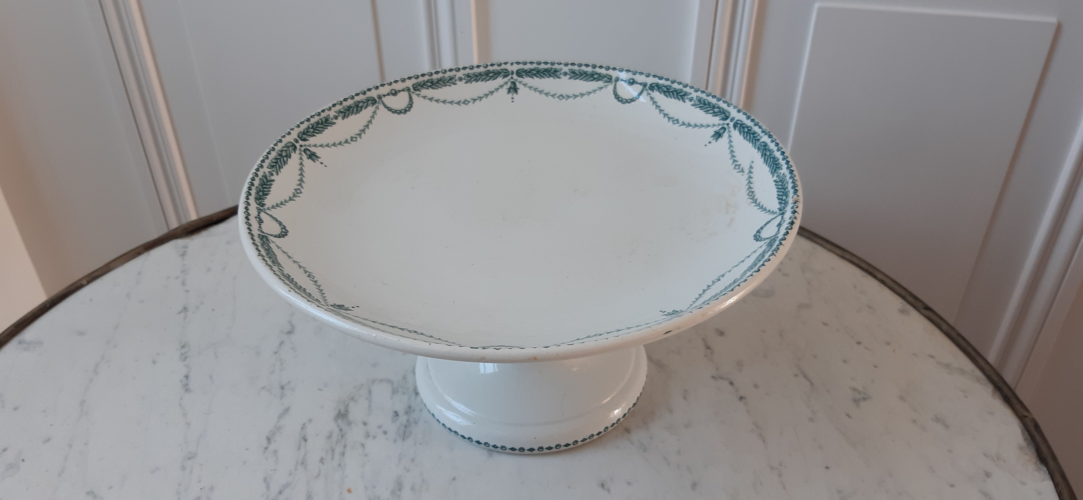 Compotier haut Terre de Fer Saint Amand model "René" late nineteenth