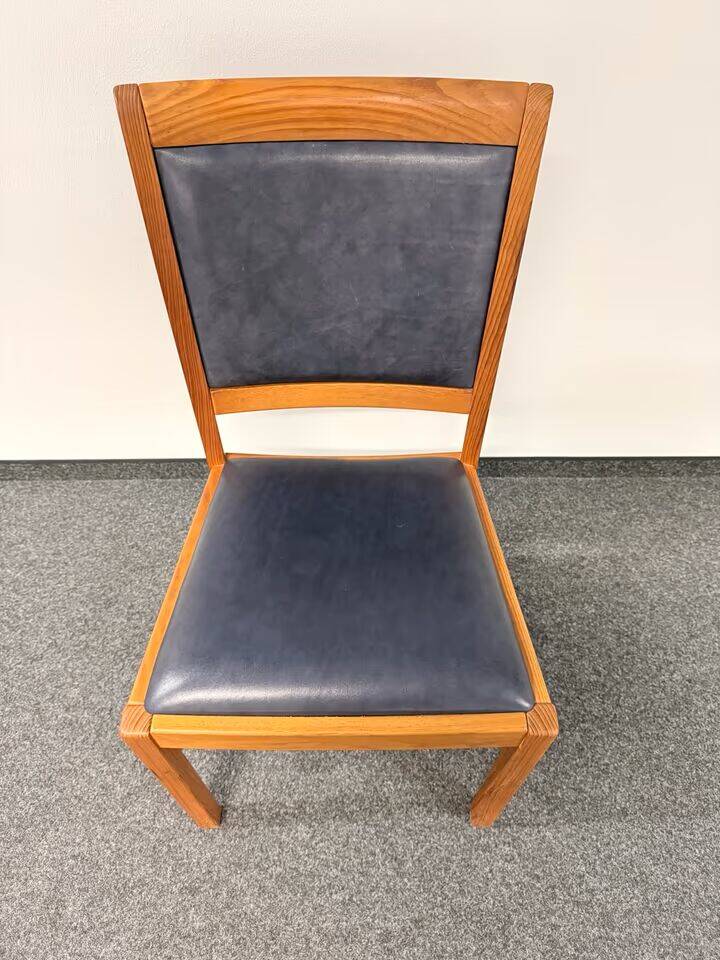 Vintage Set of 6 Solid Wood & Leather Chairs – FOLRM 75 by Andreas Hansen (Price is for 6)