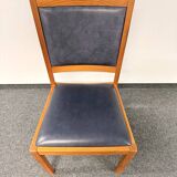 Vintage Set of 6 Solid Wood & Leather Chairs – FOLRM 75 by Andreas Hansen (Price is for 6)