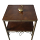 Vintage 50s wooden and metal rolling side table