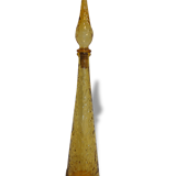 Italian "bumpy" yellow glass carafe