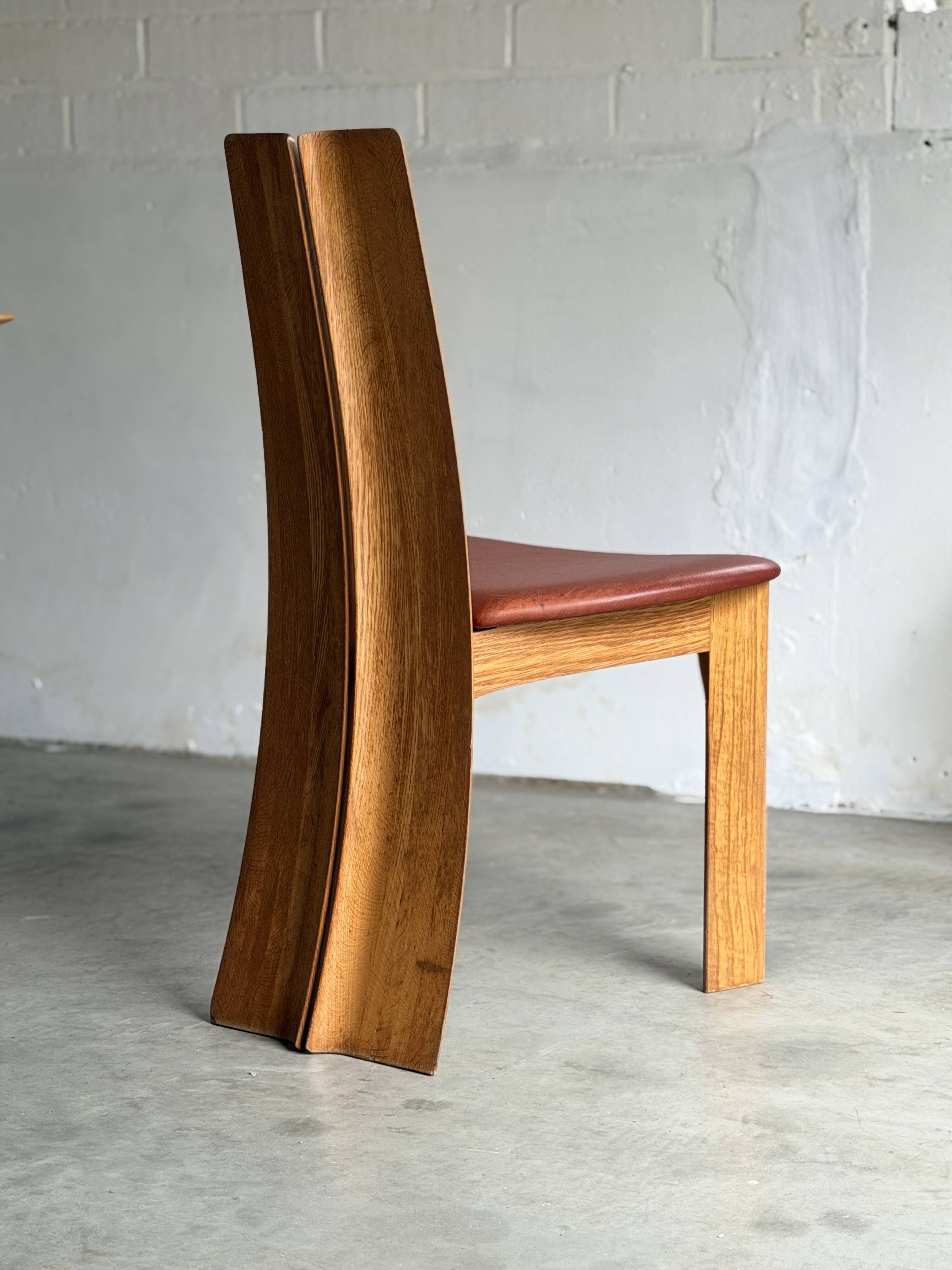 6 chaises à manger 'Orchid', Dries Van den Berghe, VDB -Pauvers, Belgique, 1985