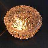 Round ceiling lamp made of molded glass