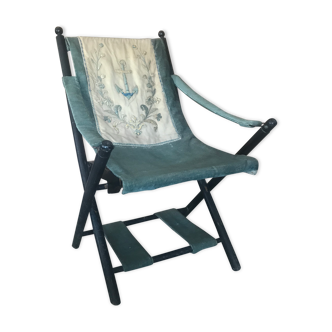 Children's folding chair in fabrics and wood