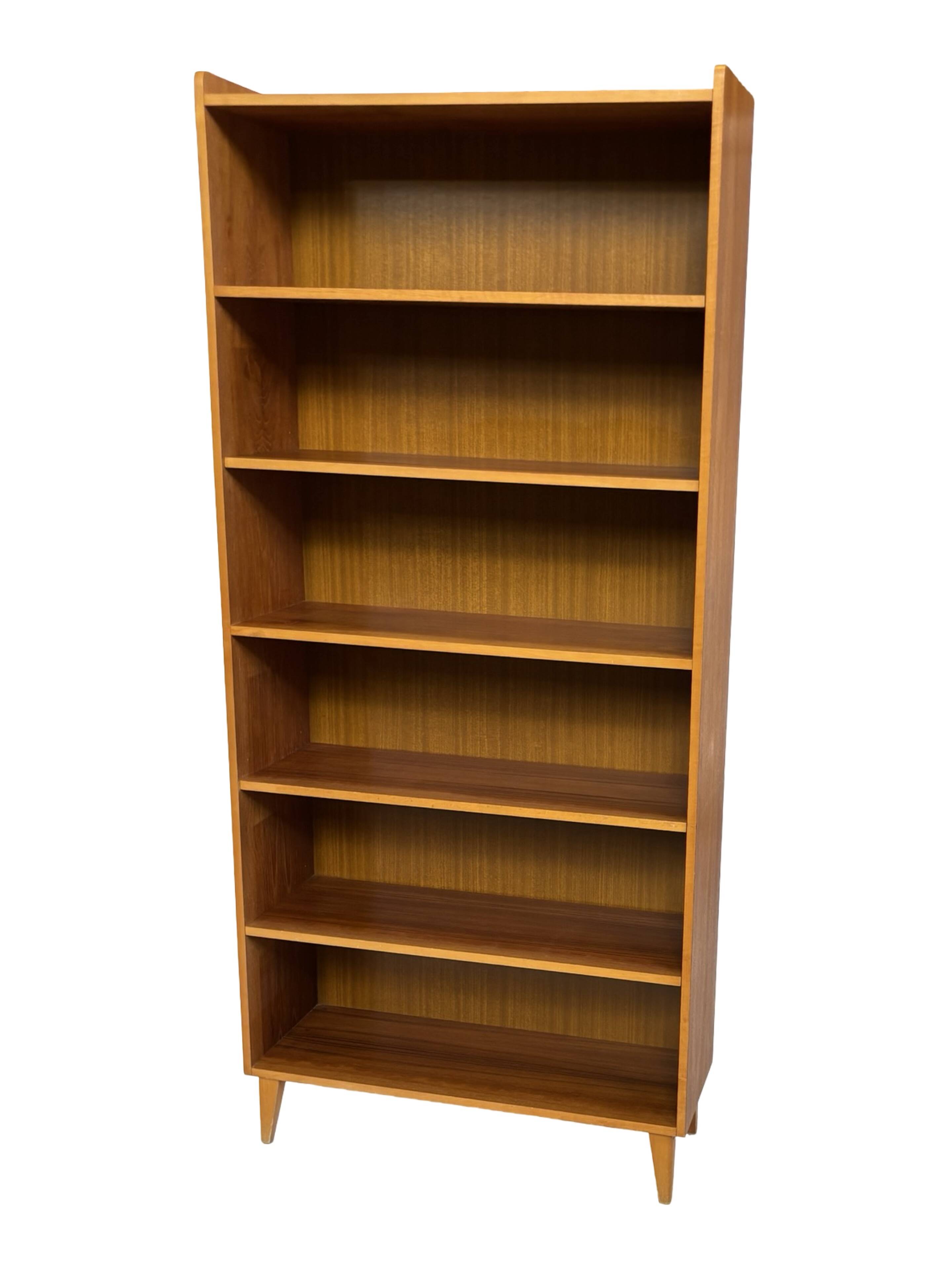 Large vintage teak bookcase, Danish design, 1960s