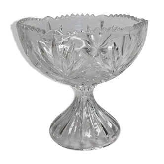Cut on molded glass stand, 18 cm