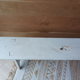White cerused wood bench