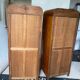 Pair of rounded mirrored wardrobes