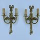 Pair of gilt bronze wall sconces in hunting horn style, Louis XVI.