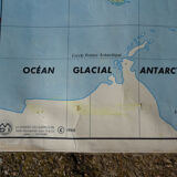 Map world map of the planisphere world MDI 1960