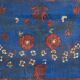 Antique navy blue trunk with floral details (c.1920) #94