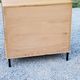 Vintage store chest of drawers in blond oak metal tube legs 4 drawers