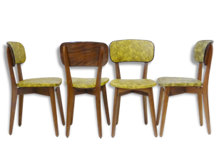 Suite de 4 chaises bistrot - jaune