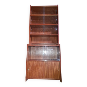Bibliothèque, vitrine, étagères  Danoise Teck 1970