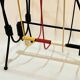 Vintage scoubidou vinyl magazine rack metal 50s 60s multicolor 1960