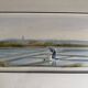 Watercolour by Christian Gaudin framed, certificate Guérande salt marshes.