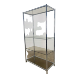 Shelf chrome and smoked glass 70s