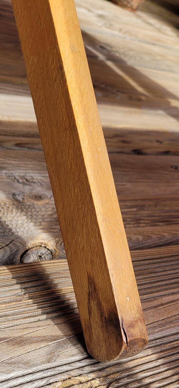 Vintage bayadère canvas chaise longue