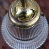 Brass and streaked glass sconce