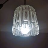 Lampe suspendue minimaliste en verre simple URSS années 1970