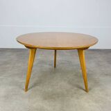 Vintage 50s tripod coffee table with compass base, Italian design