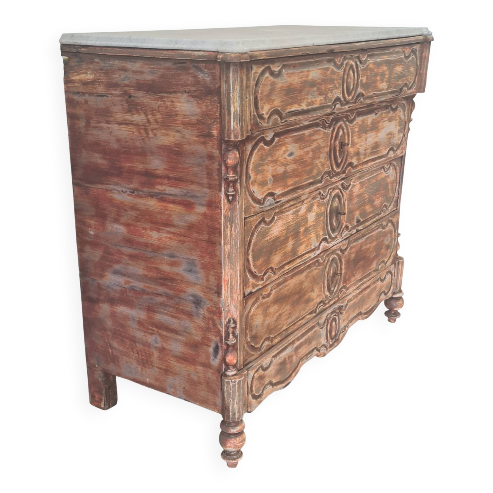 commode ancienne belle patine prof  4 t  l118x56h110 tres belle