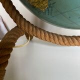 Lamp world map glass and rope 1960