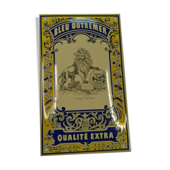 Plaque émaillée "bleu outremer "