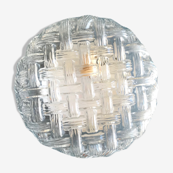 Round ceiling lamp made of molded glass