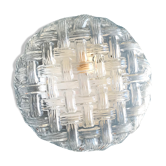 Plafonnier rond en verre moulé
