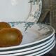 Six old plates iron earth of lunéville model lugano late nineteenth