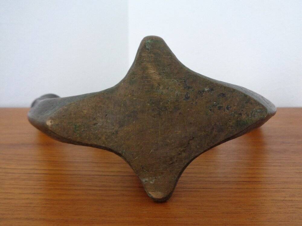 Brutalist Bronze Candleholder by Michael Harjes, 1960s