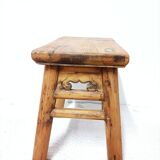 Small rustic old wooden stool
