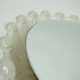 back lit wall MIRROR by schöninger acrylic frame ice glass decor 1960s 1970