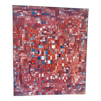 Signed abstract painting
