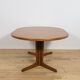Mid-Century Teak Round Extending Dining Table, Denmark, 1960s