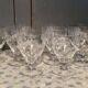 Villeroy and Bosch - 9 Antique Port Glasses - Cut crystal with flower decoration