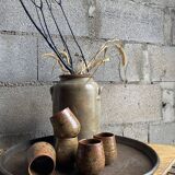 5 pyrite stoneware mugs