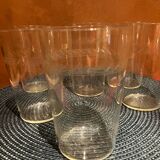 6 verres limonade ancien soufflés et gravés