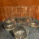 6 antique blown and engraved lemonade glasses