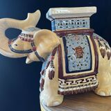 Elephant plant pot ceramic 1970s - xl - blue -